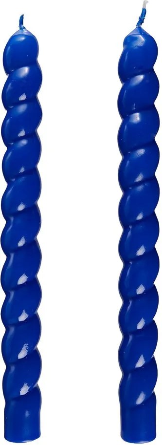 TWISTED gyertya szett 2 db , fényes sötétkék