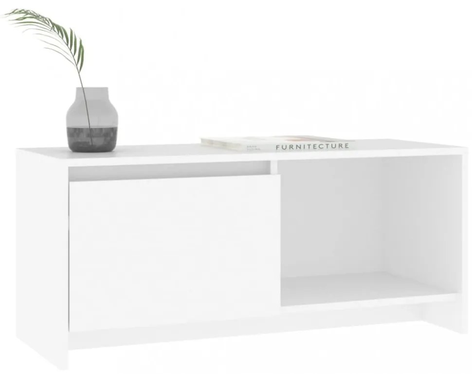 fehér szerelt fa TV-szekrény 90 x 35 x 40 cm