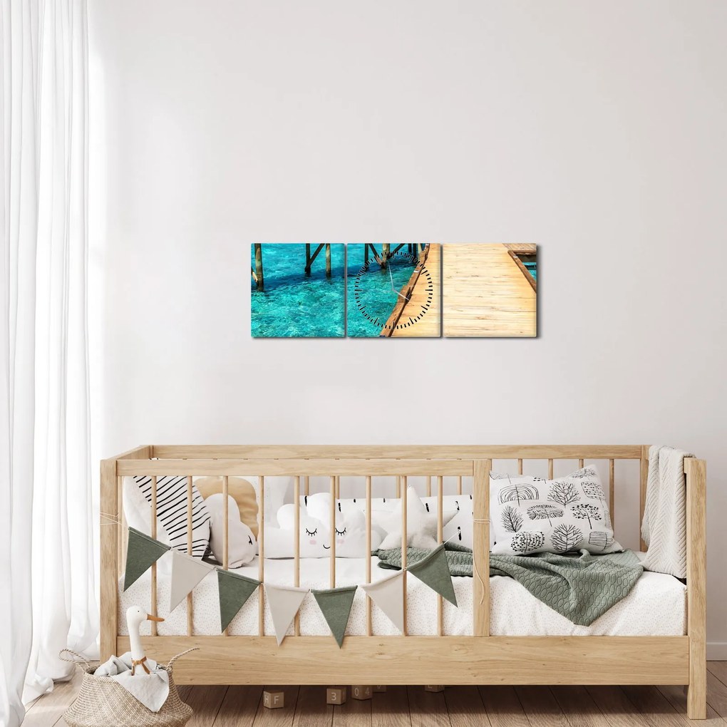 Kép - Móló (órával) (90x30 cm)