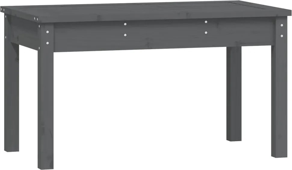 vidaXL szürke tömör fenyőfa kerti pad 80x44x45 cm