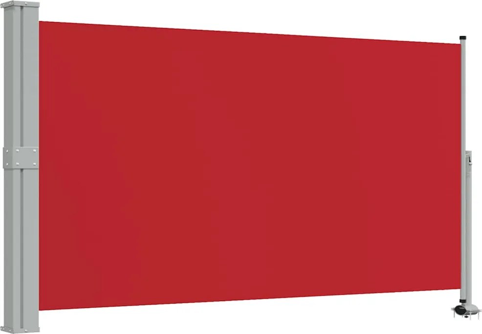 vidaXL piros behúzható oldalsó teraszi napellenző 140 x 300 cm