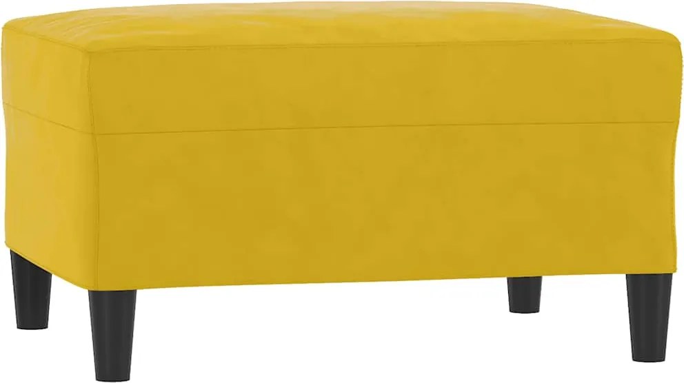 vidaXL sárga bársony lábzsámoly 70x55x41 cm