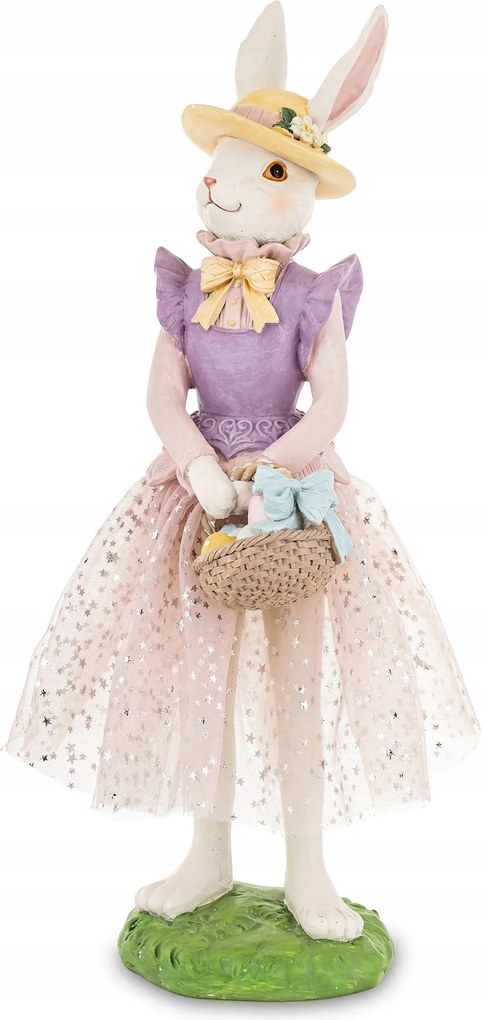 Húsvéti nyuszi figura kosárral 36x17x16cm Art-Pol 183150
