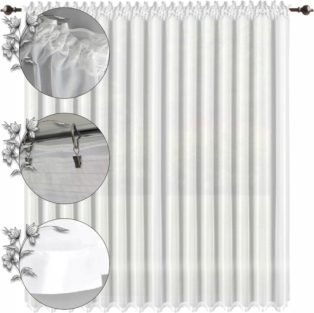 Kész függöny hosszú 240x400 erkélyre szegéllyel, sima függönyök, kész nappali függöny