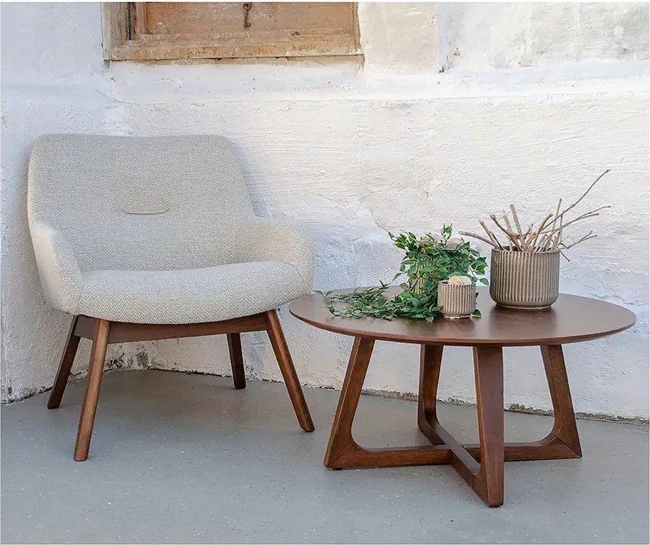 London homokbarna diófa fotel - House Nordic