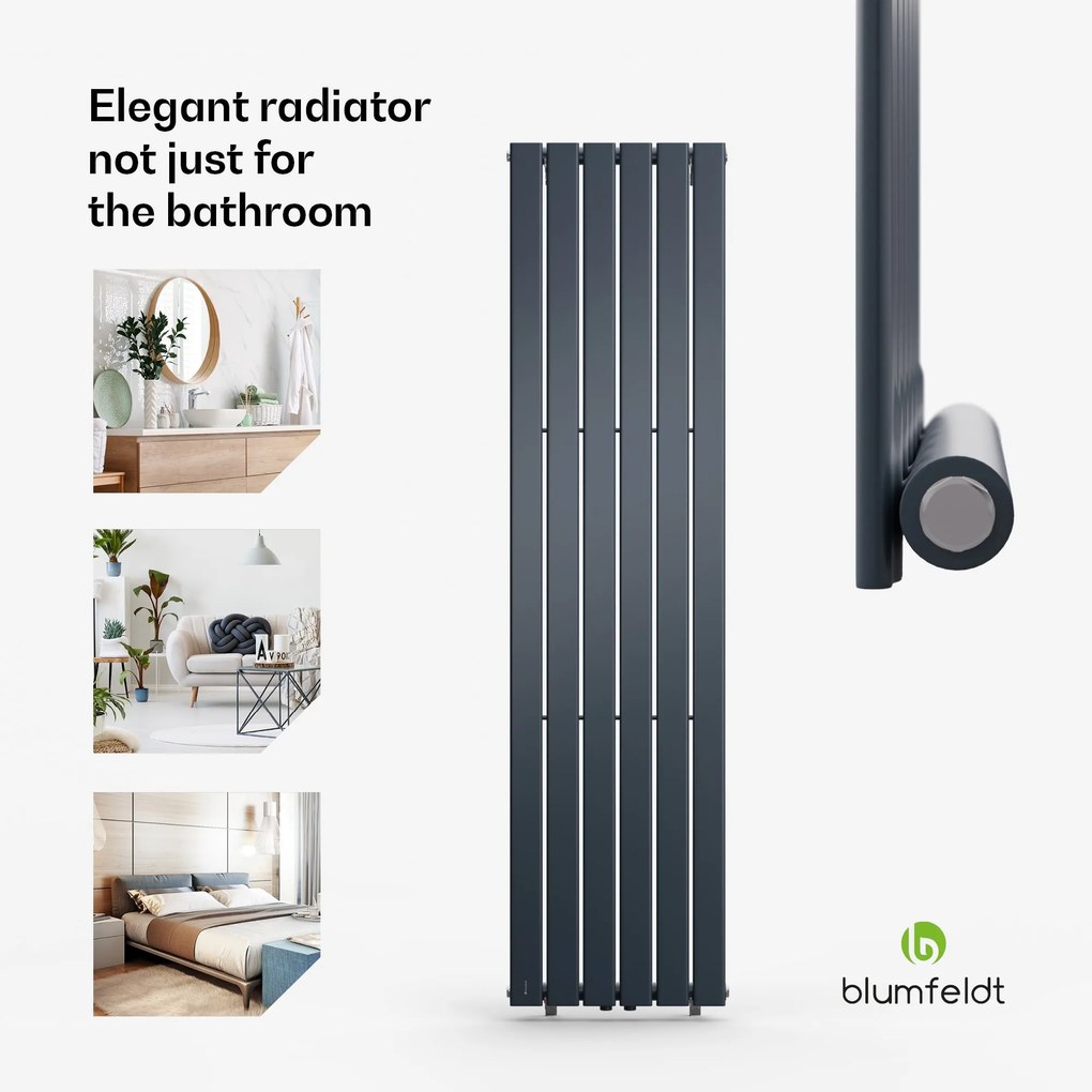 Blumfeldt Ontario, radiátor, 180 x 45, 1/2" oldalsó csatlakozó, falra szerelhető, 485 W