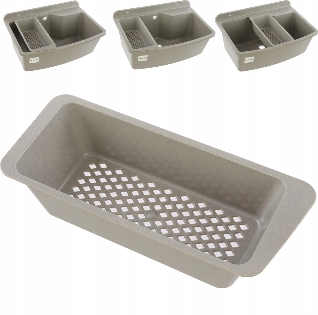 Csepegtető Kosár Maximus mosogató csaptelep polisztirol Szürke Gránit