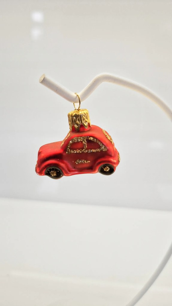 Karácsonyfadísz Üveg Forma Autó 1 db