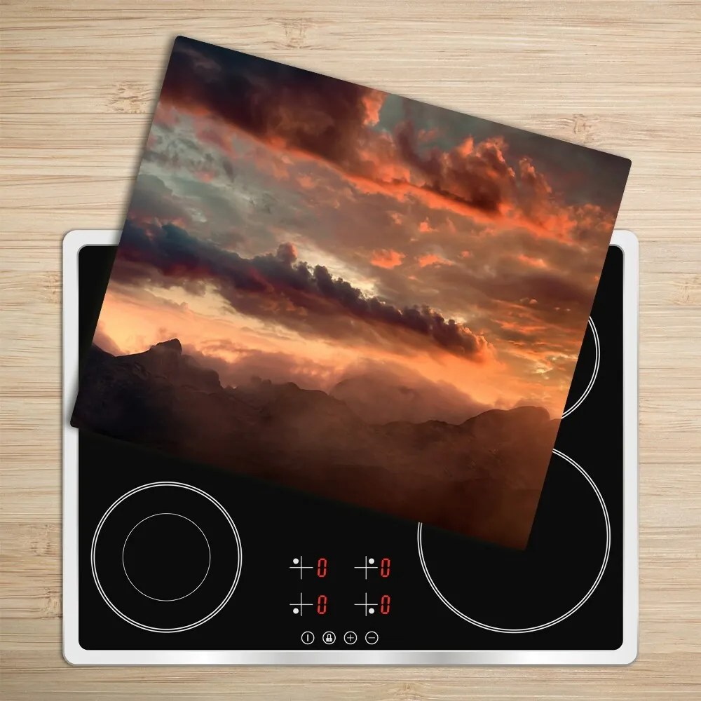 Üveg vágódeszka Sunset hegy 60x52 cm