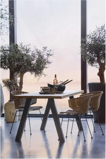 Tömörfa kerti étkezőasztal 81x210 cm Tablo – WOOOD