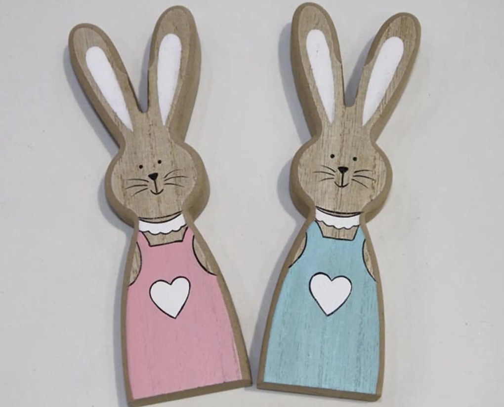 Fa nyúl LAPINA XL színes ruhával, 18 cm Termék színe: Kék