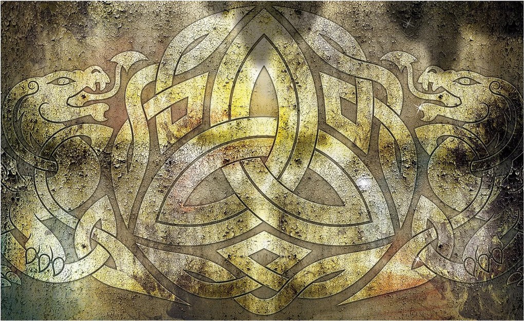 Fotótapéta kelta dísz állatok etno boho loft vinil 368x254 +ragasztó