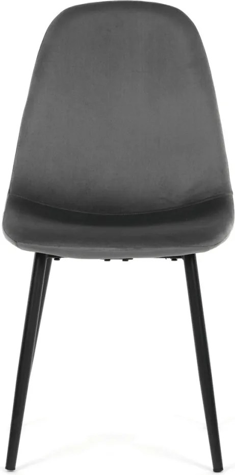 CT-V2971 GREY4 szürke bársony étkezőszék