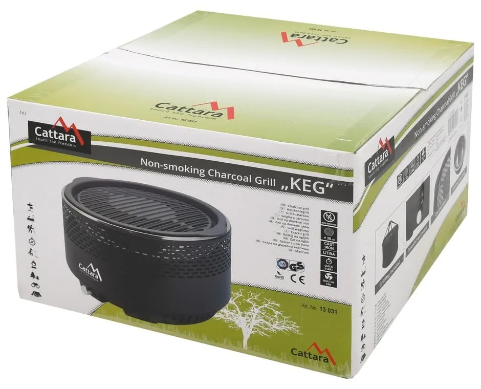 Keg faszenes asztali grillsütő, ø 30 cm - Cattara