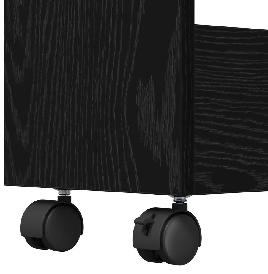 Keskeny Tároló Kocsi Fekete tölgy 60 x 22 x 80 cm Faanyag