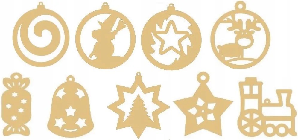 Bombák fa díszek karácsonyi dekoráció 18db