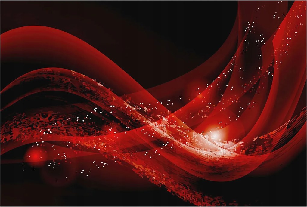 Dekoratív Fotótapéta Hálószobába Piros örvény 104x70 Ragasztó