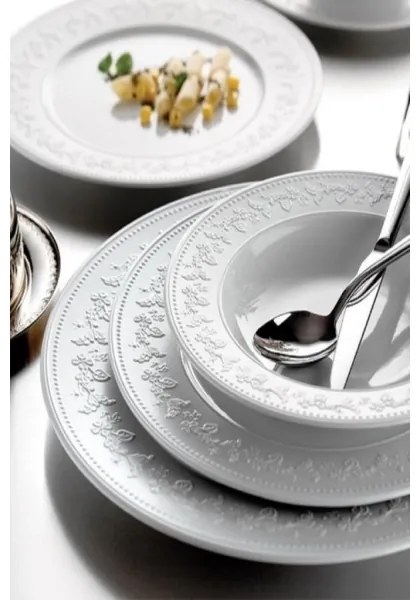 24 részes fehér porcelán étkészlet