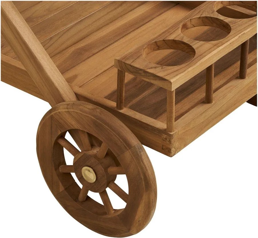 Tömörfa gurulós zsúrkocsi 50x86 cm Pasaku – House Nordic