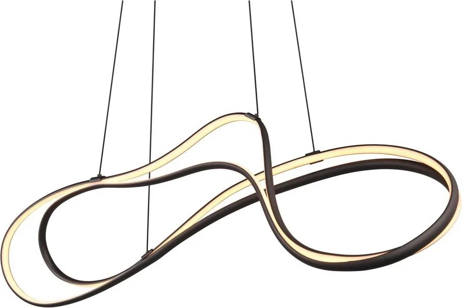 Fekete LED függőlámpa fém búrával Nala – Trio Select