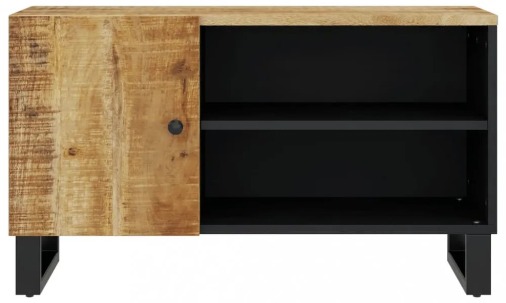 tömör mangó- és szerelt fa TV-szekrény 80 x 33 x 46 cm