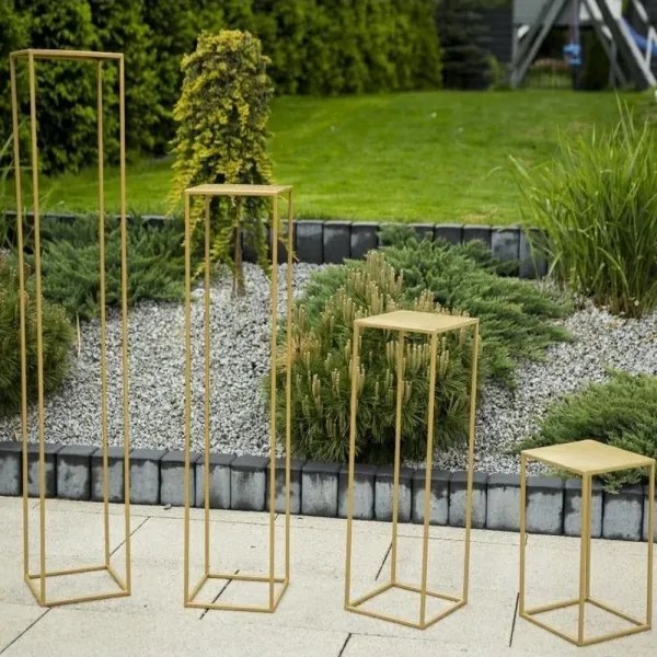 Virágállvány 40x24 cm arany színben