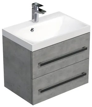 SAT Cube Way Fürdőszobaszekrény mosdóval 60x53x40 cm beton CUBE260ZBE