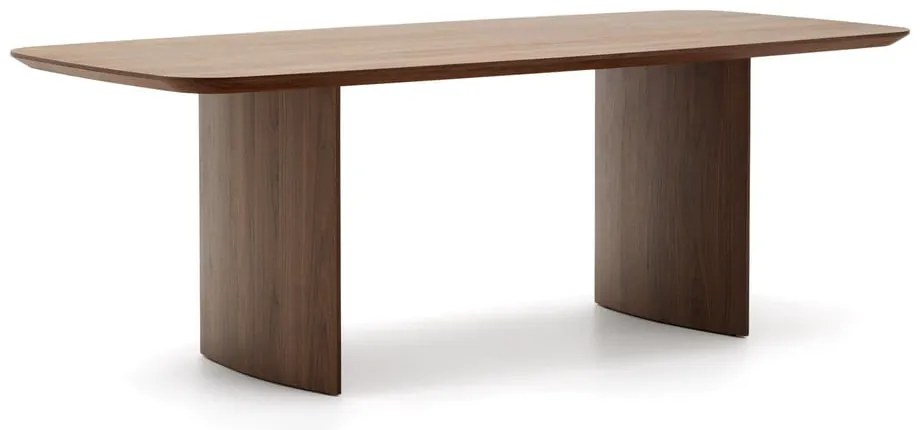 Barna étkezőasztal diófa dekorral 100x240 cm Litto – Kave Home