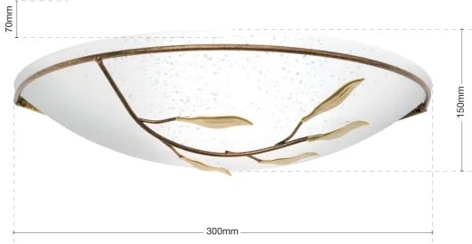 Orion WA 2-943/1 - Fali lámpa LUCA 1xE27/60W/230V bronz/patinás