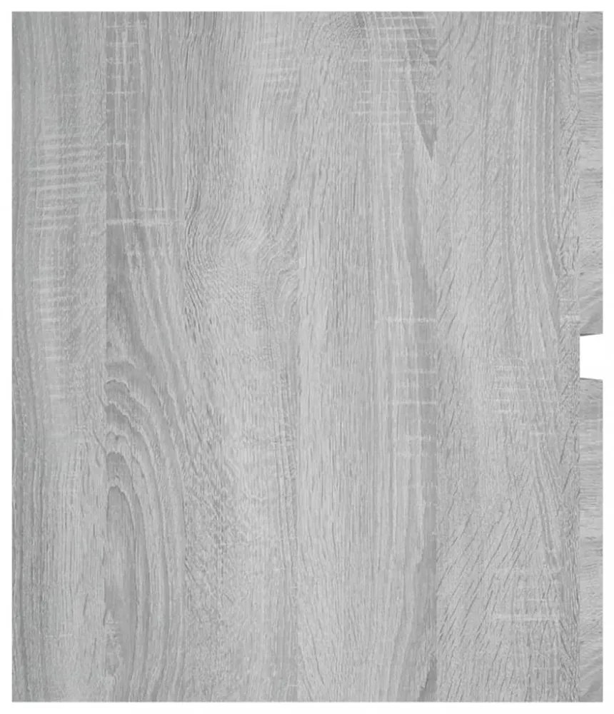 szürke sonoma színű szerelt fa éjjeliszekrény 100x38,5x45 cm