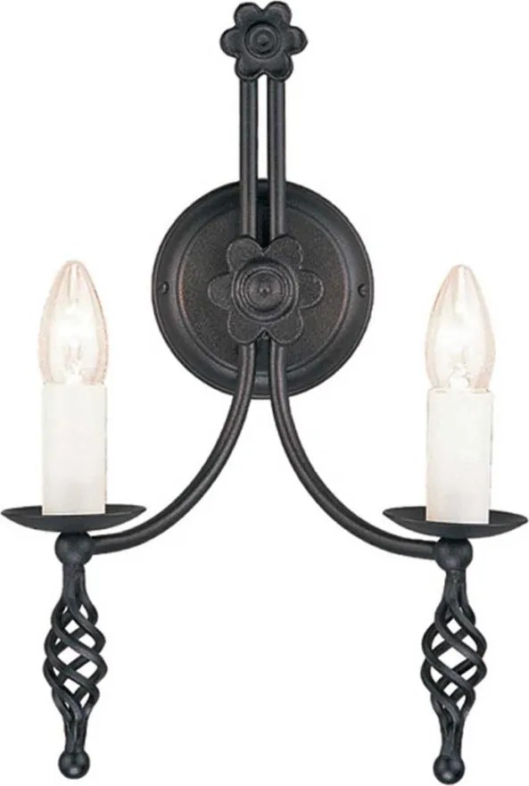 Elstead Lighting BELFRY BY2-BLACK Fali lámpa 2x60W/E14