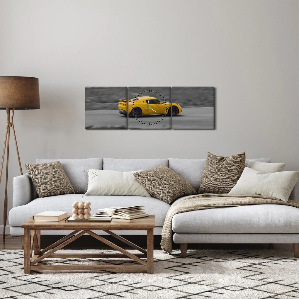 Kép - Gyors autó (órával) (90x30 cm)