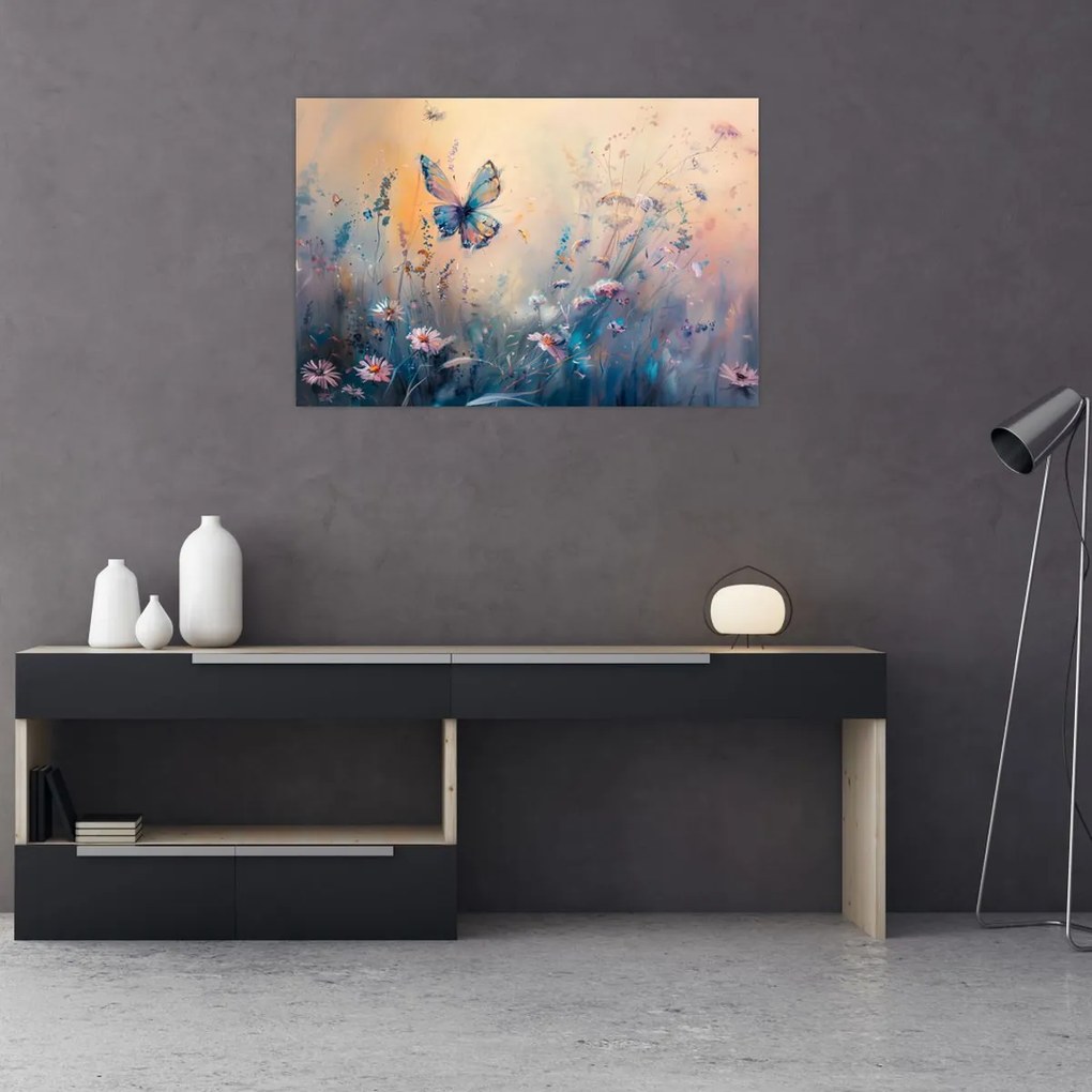 Kép - Rét pillangóval II (90x60 cm)