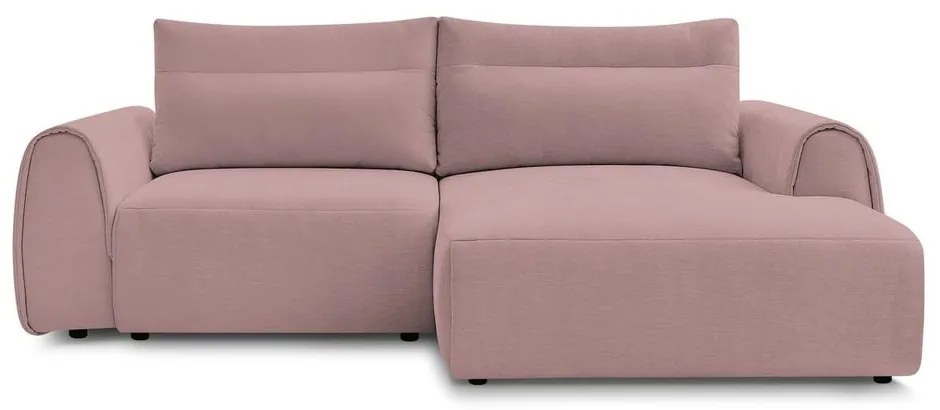 Világos rózsaszín sarokkanapé Aden – Bobochic Paris