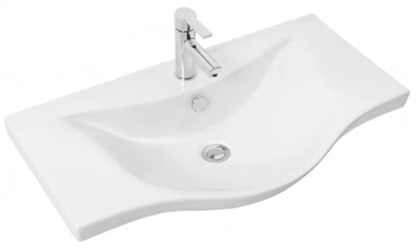 VivaStyle BIANKA 80 lábon álló fürdőszobabútor 3 fiókos Sanovit ALBATROS 10080 mosdóval 80 x 46 cm