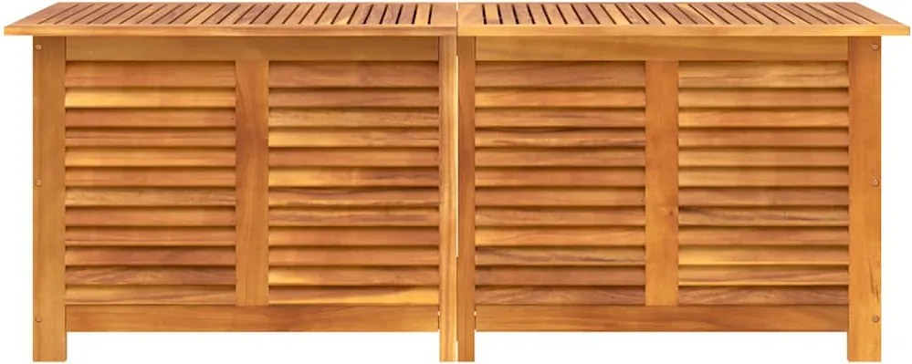 vidaXL tömör akácfa kerti tárolóláda zsaluval 150 x 50 x 56 cm