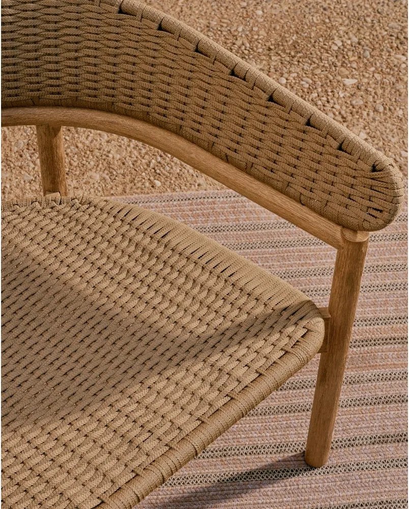 Natúr színű tömörfa kerti fotel Arinella – Kave Home