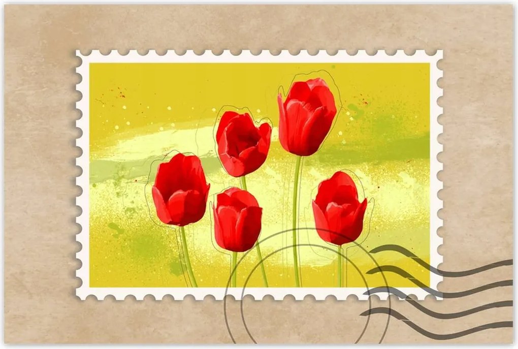 Poszterek 120x80 Pipacsok mézes háttérrel