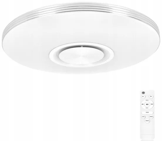 LED RGBW dimmelhető mennyezeti lámpatest beépített hangszóróval LED/60W/230V fehér + távirányító
