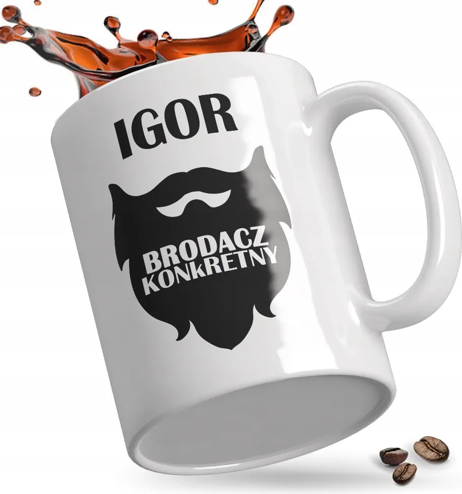 Szakállas ajándék bögre Apa Fiú barber hipster bármilyen név