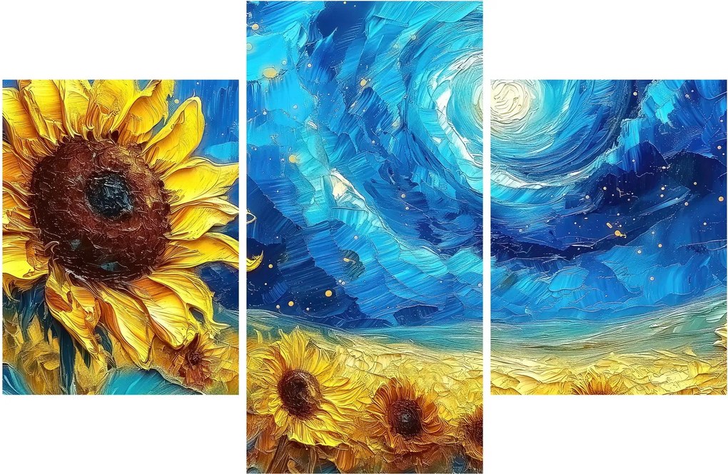 Kép - Festés napraforgó (90x60 cm)