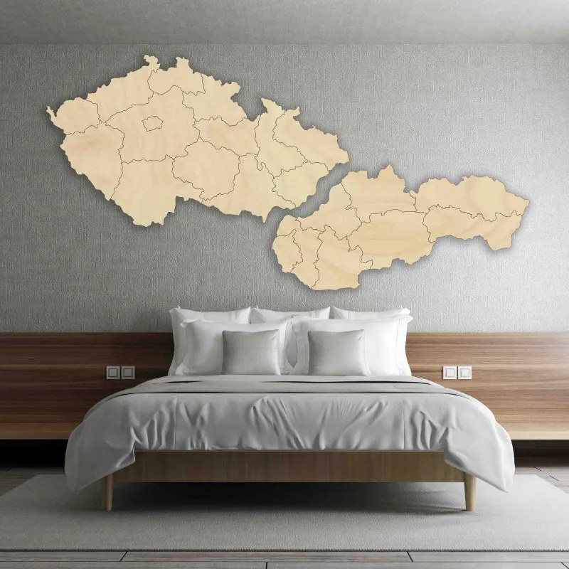 Szlovákia és Csehország fatérképe - PUZZLE