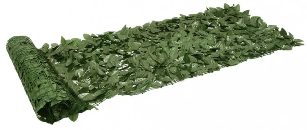 sötétzöld leveles erkélyparaván 600 x 75 cm