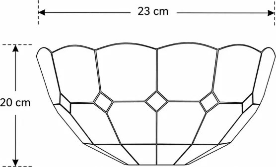 Brilagi - Tiffany vitrázs falilámpa SIENNA 1xE14/40W/230V