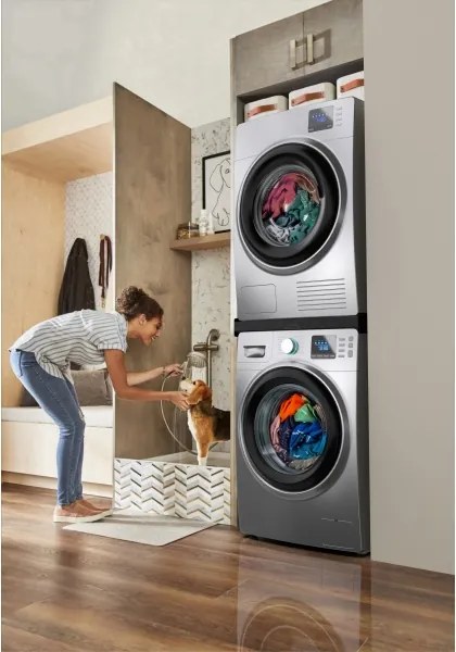 Meliconi 656138 - 70 cm-es távtartó mosógéphez és szárítógéphez, fekete