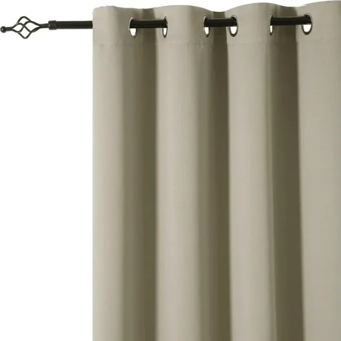 Závěs OXFORD 140x250 cm, világos bézs Felfüggesztés: Fém gyűrűk