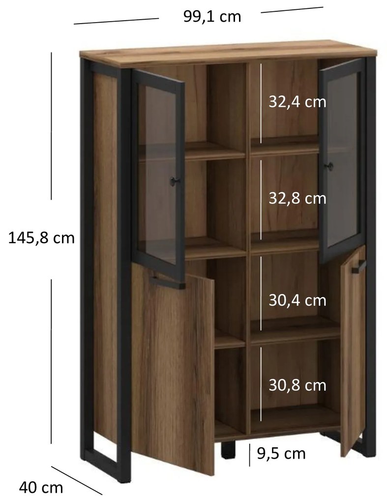Vitrin Marni (sötét delano tölgy). Akció -15%. 1053045