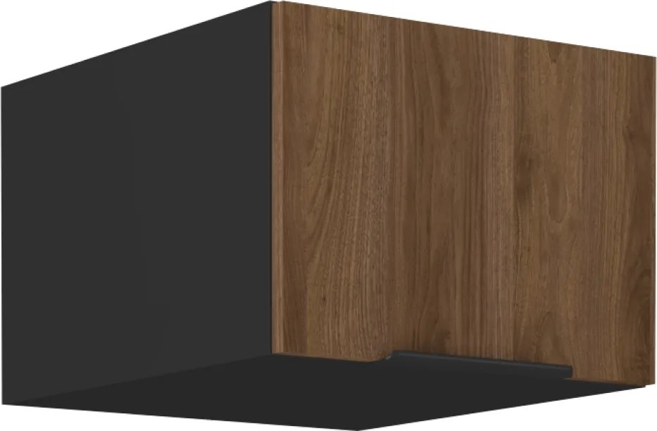 Felső szekrény, okapi dió/fekete, MENZO 50 NAGU-36 1F