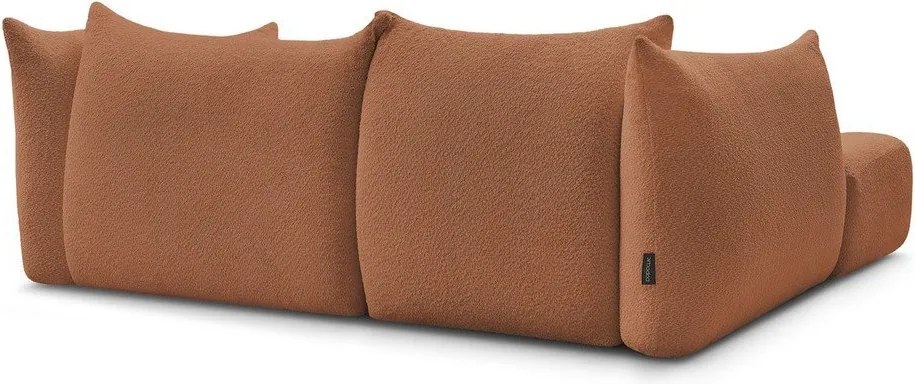 Narancssárga buklé sarokkanapé (bal oldali-heverő résszel) Azra – Bobochic Paris