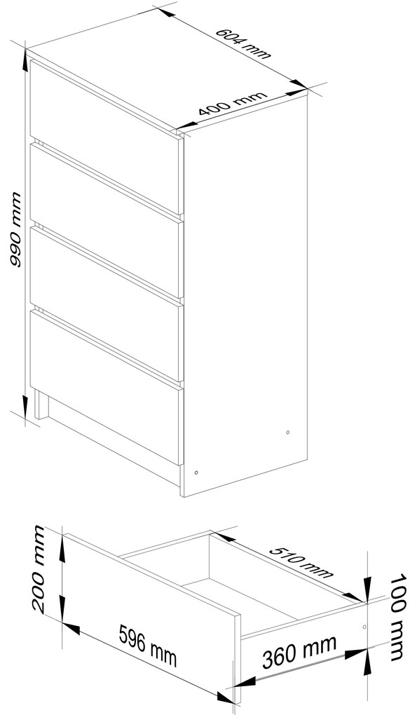 Komód Kaelan (szürke grafit). 1069916